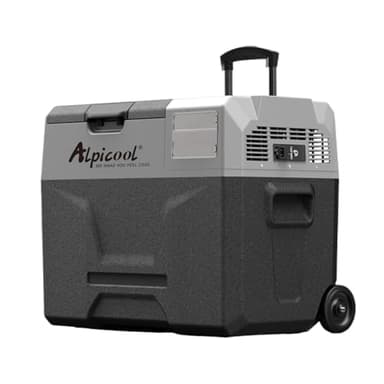 Alpicool ECX40 40L Compressore Frigorifero Frigorifero Elettrico Portatile Auto Frigorifero per Campeggio con Porta USB, Asta telescopica Ruota Ricaricabile (Batteria non inclusa)