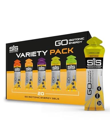 Science in Sport GO Energy Gel 20 x 60ml Vegano - Gel energetico isotonic con 22g di carboidrati, Ottimo fornitore di energia, Alternativa ottimale alle bevande isotoniche