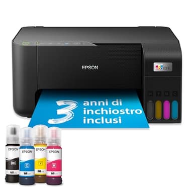 Epson EcoTank ET-2862 Stampante con Serbatoi D’inchiostro | Stampa a Casa Alti Volumi | Wi-Fi | A4 | Stampa, Copia, Scansione | 3 Anni D'Inchiostro Inclusi