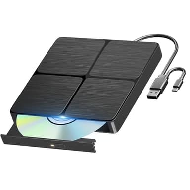 Yaeonku Lettore Blu Ray esterno, portatile, USB 3.0 di tipo C, lettori Blu-ray 3D CD DVD BD, masterizzatore ottico Bluray CD/DVD sottile per laptop, MacBook, PC desktop, compatibile con Mac OS
