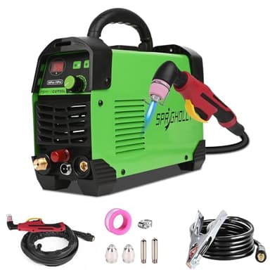 Macchina Taglio Plasma con Pilot Arc Non-Touch da 50 Amp e 240V, con un Max Cut di 16 mm, un Clear Cut di 12 mm, display digitale e aggiornamento CUT50L