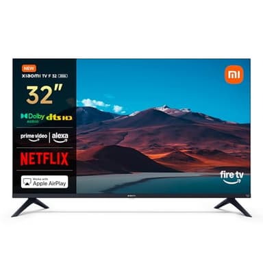 XIAOMI TV F 32, 32 pollici (81 cm), HD, Smart TV, Fire TV,Triple Tuner DVB-C/S/S2/T/T2, Dolby Audio, DTS Virtual:X, DTS-HD, Controllo Vocale Alexa, Compatibile con Apple AirPlay