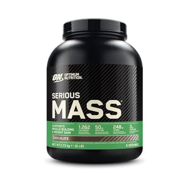 Optimum Nutrition Serious Mass Proteine in Polvere ad Alto Contenuto Calorico per Aumentare il Peso, con 25 Vitamine e Minerali, Creatina Monoidrato e Glutammina, Gusto Cioccolato, 8 Dosi, 2,73 kg