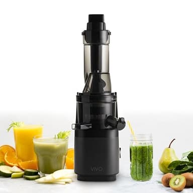 Classe Italy Estrattore di succo a Freddo VIVO Big Mouth 43 giri, Estrattore Frutta e Verdura con Filtro Succhi e Filtro SORBETTO, funzione risciacquo, Spremitura a Freddo, Motore a induzione