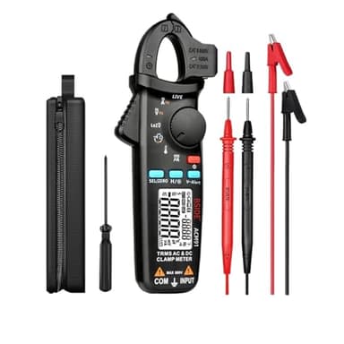 Pinza amperometrica digitale da 1 mA, pinza ad alta precisione, vero valore efficace, corrente continua/cablata, tester di temperatura elettrica, multimetro for riparazioni auto(ACM92-DC AC)