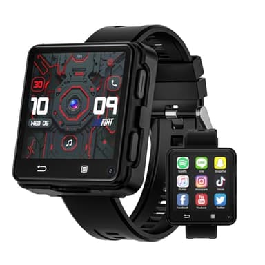LOKMAT 4G Smart Watch Phone Call, 4GB + 64GB Android 11 Smartwatch, 2.64" Schermo Grande Orologio da Gioco 1200 mAh Porta Tipo-C Doppia Fotocamera WiFi Bluetooth GPS Orologi Intelligenti per Uomo
