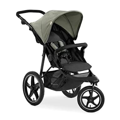 hauck Passeggino 3 Ruote Runner 2 - Con Ruote XL Grandi Ad Aria, Leggero 22 kg Portata, Reclinabile, Regolabile - Cappotta UPF 50+, Cesto XL Fino a 3kg, Pieghevole - Verde, Topolino