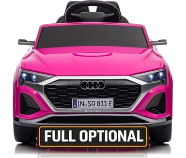 Auto Elettrica per Bambini Audi SQ8 e-tron Sportback Macchina con Licenza Ufficiale 12V Due Potenti Motori Telecomando Cintura di Sicurezza 5 Punti Porte Apribili Luci LED Musica MP3 Rosa