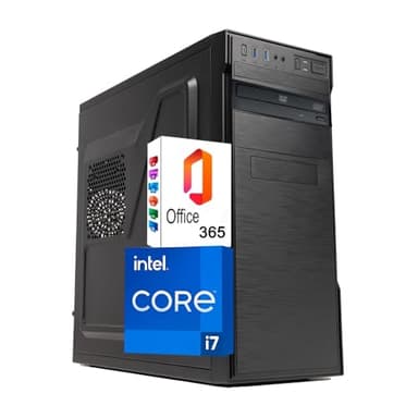 PC Fisso Desktop NUOVO pronto all'uso • Intel core i7-6th • 16GB RAM DDR4 • 512GB SSD • Windows 11 Pro • Office 365 • WiFi • DVD • USB 3.0 • Ideale per smartworking e ufficio • Garanzia 2 anni