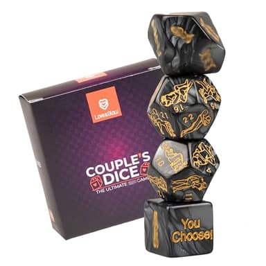 Set di 4 Dadi Gioco di Coppia - Gioco di Coppia da Camera, Regalo Romantico per San Valentino, Luna di Miele e Feste di Addio al Celibato