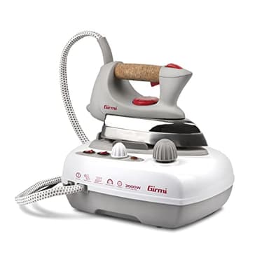 Girmi ST03 Ferro Da Stiro A Vapore Con Caldaia Professionale, 2000W, Serbatoio 700ml, Pressione 2,5-3 Bar, Piastra in Alluminio, Impugnatura in Sughero, Termostato Regolabile