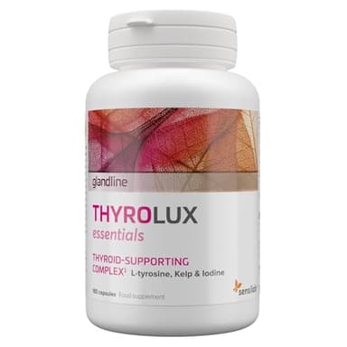 Tiroide - Aminoacidi Essenziali e Minerali - Zinco, Selenio, Tirosina, Iodio e Manganese - 180 capsule per 180 giorni - Sensilab ThyroLux