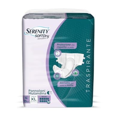 Serenity Soft Dry - Sensitive Pannolone Mutandina Taglia XL Maxi, 15 pannoloni
