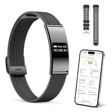 Smartwatch Fitness Tracker Impermeabile,Orologio Smart Band Donna Uomo con Cardiofrequenzimetro, SpO2, Pressione Sanguigna, Monitoraggio del Sonno, Modalità Sport Multiple, Compatibile Android iOS