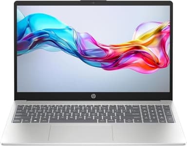 HP Laptop 15-fd1002sl, PC Portatile 15", Display FHD, Notebook, (Intel Core Ultra 7 155H, RAM 32GB, SSD 1TB, Windows 11), Computer Portatile, Uso quotidiano, Tastiera Italiana, QWERTY, Argento