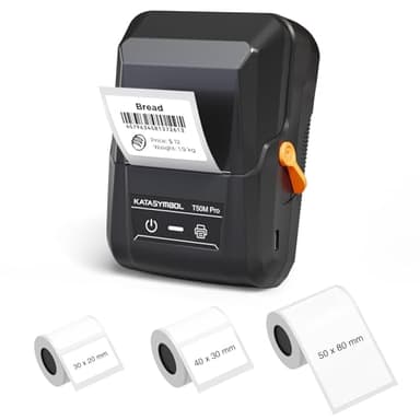 SUPVAN Etichettatrice Bluetooth T50M Pro Version 2 con 3 nastri, ampia etichetta impermeabile, app versatile con 40 caratteri e oltre 450 icone, etichettatrice senza inchiostro per casa, cucina