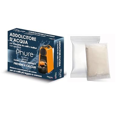 PHURE Addolcitore Acqua Antibatterico Filtro Anticalcare Universale per tutte le Macchine da Caffè e Bollitori, indicato per Nespresso