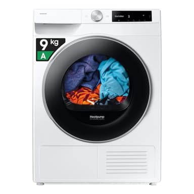 Samsung Asciugatrice AI Control DV90DG6845LE/U3, 9 kg, Pompa di Calore, Wifi, AI Dry+, Air Wash, Tecnologia Optimal Dry, Carica Frontale, 60L x 85H x 60P cm
