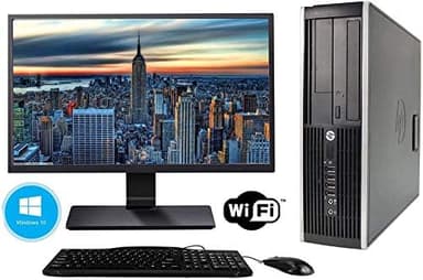 HP POSTAZIONE COMPLETA PC 8200 I5 3,1 Ghz 8GB RAM 240GB SSD 10X PORTE USB - key WI-FI + MONITOR Dell 2014HF + Tastiera e Mouse TRUST (Ricondizionato)