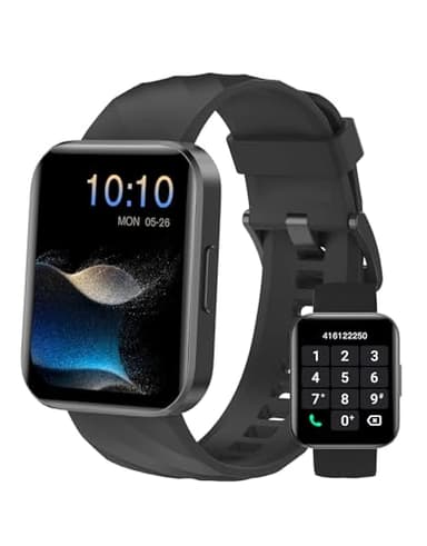 Dakofied Smartwatch Uomo Donna Chiamate Bluetooth Smart Watch con Contapassi Cardiofrequenzimetro da Polso Saturimetro Orologio Fitness Notifice WhatsApp Impermeabile IP68 per Android iOS Nero