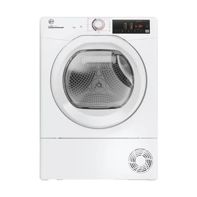 Hoover H-DRY 350 Asciugatrice 7 Kg, Pompa di Calore, Libera Installazione, Classe A++, Certificazione Woolmark, AxLxP 85x60x48, Bianca - HR4 H7A2TE-S