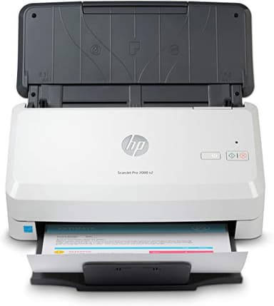 HP ScanJet Pro 2000 s2 6FW06A, Scansione fronte e retro in un solo passaggio, 35 ppm e 70 ipm, Professionale per Documenti e Immagini, Compatto, piccolo e sottile, HP Scan, Bianco