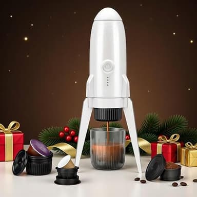 Macchina per caffè espresso portatile 3 in 1 elettrica autoriscaldante, mini caffettiera da 19 bar per viaggi, campeggio ed escursionismo