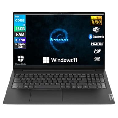 Lenovo, Notebook Pc Portatile, Display 15,6" Full HD, Intel i3-1315U 6 Core 3.3 Ghz, Ram 16 GB DDR4, 512 GB SSD NVMe, Win 11 Pro