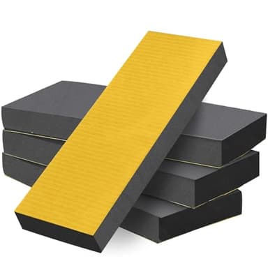 PUWOWYE Protezione della Parete del Garage, 4 Pezzi 30 x 10 x 3 cm Paracolpi Portiere Auto Impermeabile Ammortizzanti, Gommapiuma Adesiva, Paracolpi Garage da Muro per Porte Auto, Garage e Carport