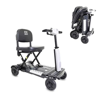 PEPE Mobility Scooter Elettrico per Disabili e Anziani di Piccole Pieghevole e Leggero, Batteria al Litio da 10 Ah (autonomia 10-15 km), per Persone con Mobilità Ridotta, Bianco