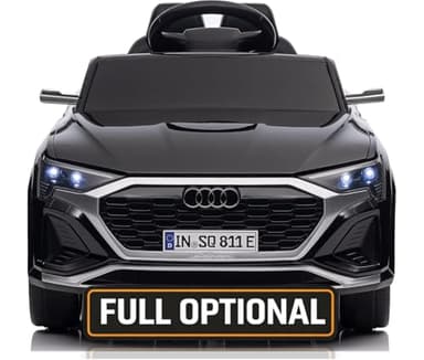 Auto Elettrica per Bambini Audi SQ8 etron Sportback Macchina con Licenza Ufficiale 12V Due Potenti Motori Telecomando Parentale Cintura di Sicurezza 5 Punti Porte Apribili Luci LED Musica MP3 Nero
