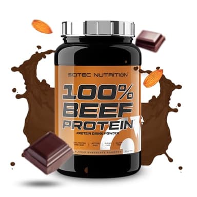 Scitec Nutrition 100% Beef Protein, Bevanda aromatizzata di proteine in polvere, Senza lattosio, Senza zucchero, Senza glutine, 900 g, Cioccolato alla mandorla