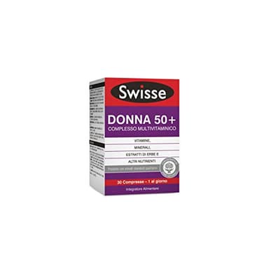 Swisse Multivitaminico Donna 50+, Integratore Alimentare Multi-nutriente per Integrare l'Alimentazione delle Donne over 50, 30 Compresse