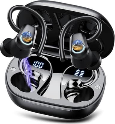 Cuffie Bluetooth Sport, 2025 Auricolari Bluetooth 5.3 con 4 ENC Cancellazione Rumore Mic, 50 Ore Cuffie Wireless HiFi Stereo, IP7 Impermeabili, Ricarica Rapida, USB-C, Cuffiette Bluetooth per Running