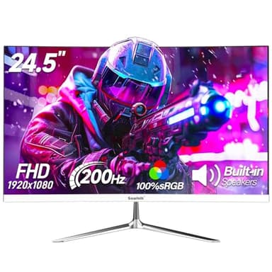 Gawfolk Monitor da Gaming 25" | 180Hz/200Hz | AMD FreeSync | Pannello IPS | Design Senza Bordi | Altoparlanti Integrati | per PC, PS5, Xbox
