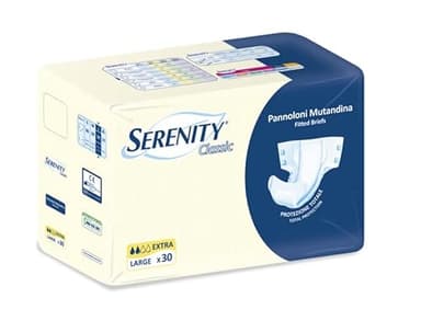 SERENITY PANNOLONI CLASSIC EXTRA TAGLIA LARGE 4 CONFEZIONI DA 30 PEZZI