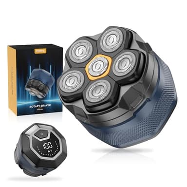 Rasoio testa calva, Kibiy LED rasoio magnetico 7D migliorato di, rasoio impermeabile IPX7 per uomini calvi, rasoio a per uomini calvi, ricarica rapida Type-C