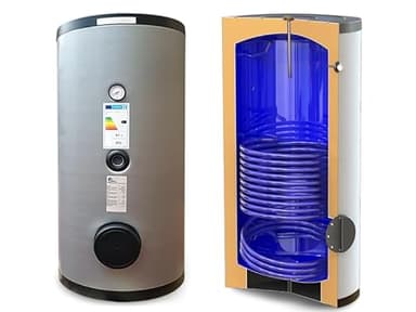 Bollitore accumulo vetrificato 300 lt, uno scambiatore fisso per produzione acqua calda sanitaria solare termico