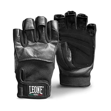 LEONE 1947, Guanti da Palestra, Unisex – Adulto, Nero, M, AB713