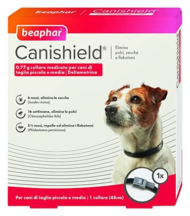 Beaphar Canishield Collare Antiparassitario Small/Medium, 48cm, per Cani - Collare Antipulci e Antizecche