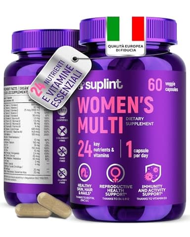 Multivitaminico Completo Donna Alta Potenza - Complesso A-Z con Vitamina B6, Ferro, Zinco & Vitex - 60 Capsule Vegane - Integratore Multivitaminico Premium con Multivitamine e Minerali (1 Pack)