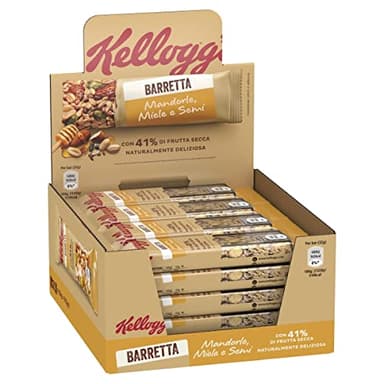 Kellogg's Barrette | Mandorle, Miele e Semi | Diplay Confezione da 16 barette x 32g