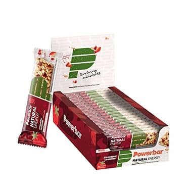Powerbar - Natural Energy Cereal - Strawberry Cranberry - 18x40g - Barretta energetica vegana ai carboidrati - magnesio - senza olio di palma
