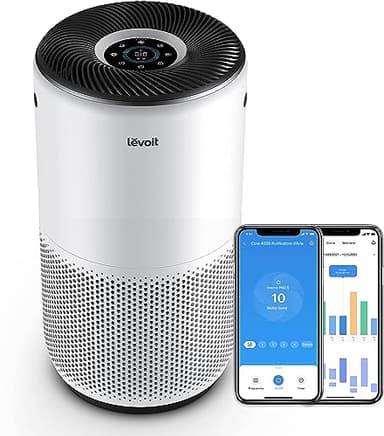 LEVOIT Purificatore d'Aria Smart con APP e ALEXA, Depuratore CADR 433m³/h fino a 90m², 27 dB Silenziosa, Display PM2.5, Filtro HEPA, Elimina 99.97% di Allergi Polline Polvere Odori per Casa