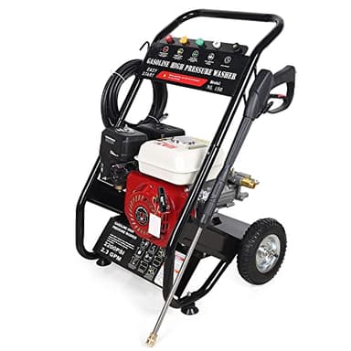 Pulitrice ad Alta Pressione a Benzina 4 Tempi Monocilindri Raffreddata ad Aria 7,5 HP Professionale Idropulitrice per Aziende Agricole, Cantieri