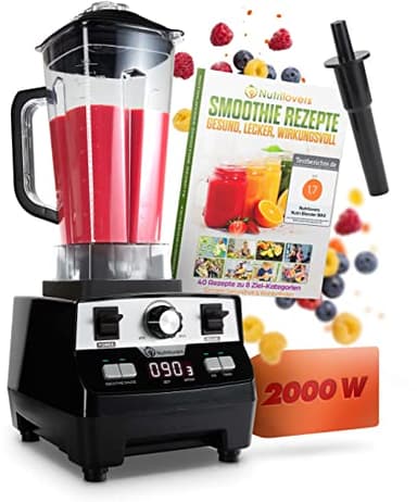 NUTRI-BLENDER MAX Frullatore ad alte prestazioni 2000W Frullatore a bicchiere Smoothie ad alte prestazioni Frullatore professionale - 2L Tritan, SENZA BPA, 9 livelli, Timer digitale