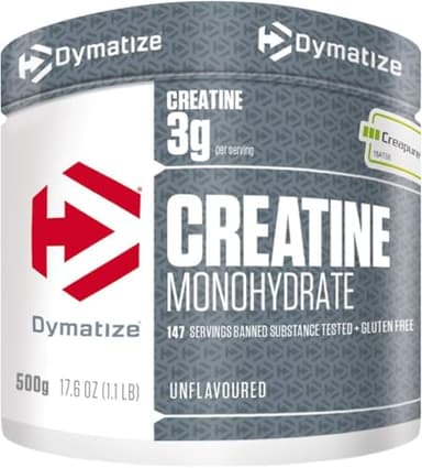 Dymatize Creatine Monohydrate in polvere non aromatizzata 500g - 100% Creapure Creatine - Aminoacidi - Creatina, 147 Portioni