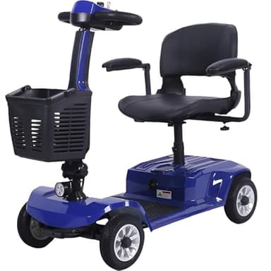 Scooter Elettrico 4 Ruote Pieghevole Rimovibile Disabili Persone Anziane Ruote Antiforatura 190 Kg Dortomedical®