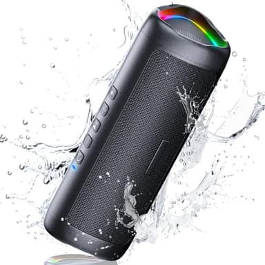 UOHHBOE Cassa Bluetooth Portatile Potente 30W Altoparlante Bluetooth 5.3 Accoppiamento TWS 24 Ore Distanza di Connessione di 30m Luce LED Colorate per Chiamata Vivavoce AUX per Esterno Festa