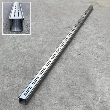 Canaletta Scolo Acqua Piovana Canale di Scarico Stretto in Acciaio Inossidabile 304, Filtri Lineari per Grondaie per Terrazza da Giardino, Fattoria, Drenaggio Della Trincea con Griglia Rimovibile(W3.5